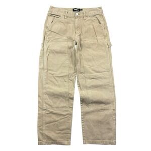 RSQ Double Knee Carpenter Pants Men 30x30 (30x28) Tan Utility Workwear Skater